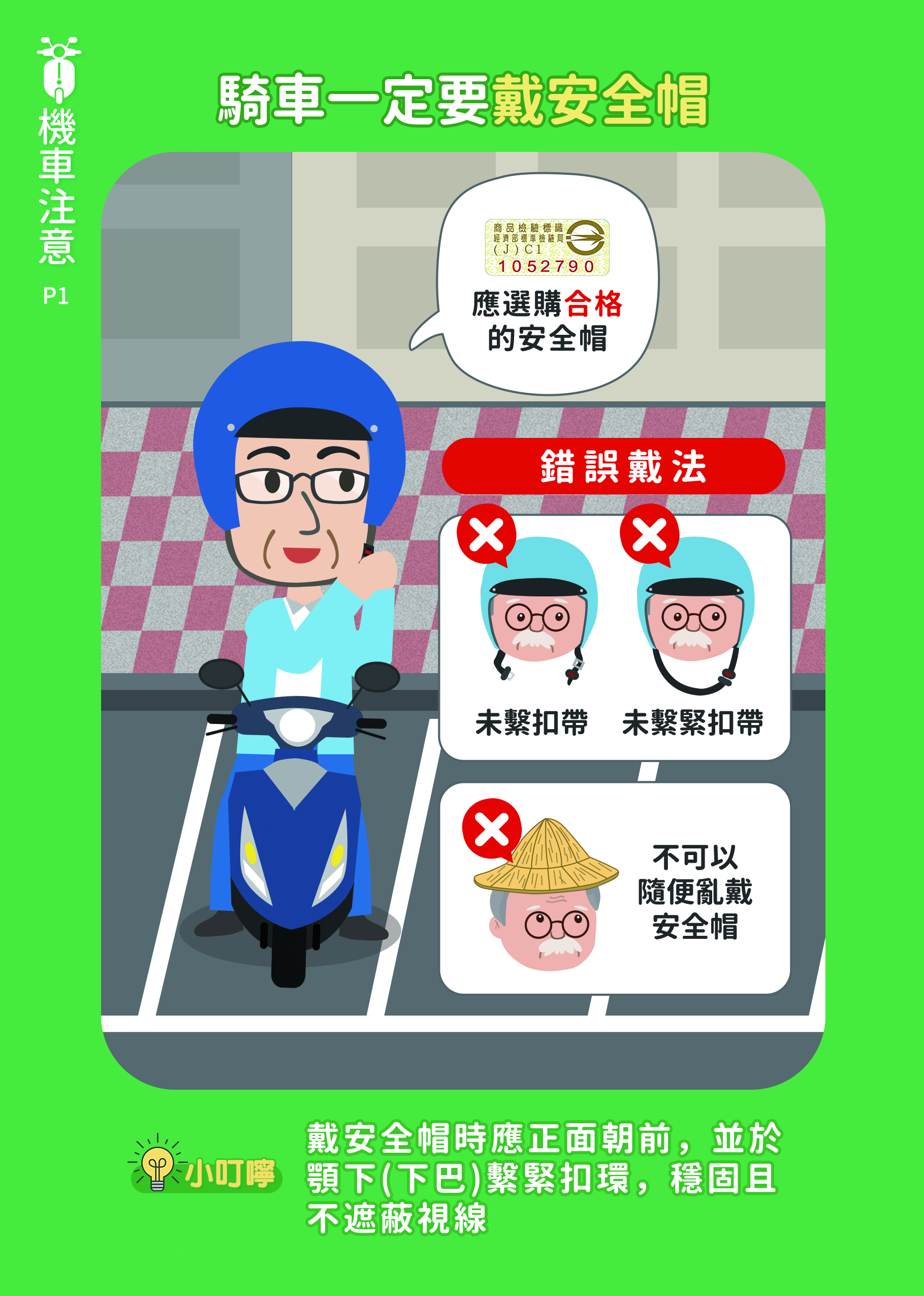 01_機車注意-騎車一定要戴安全帽